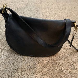 Black coach shoulder purse - never used